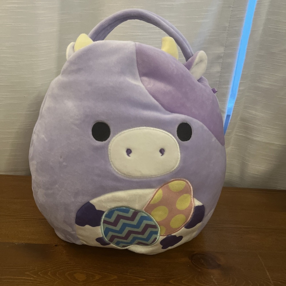 Squishmallows - Bubba the Purple Cow 12-Inch Soft Huggable Plush Easter Basket